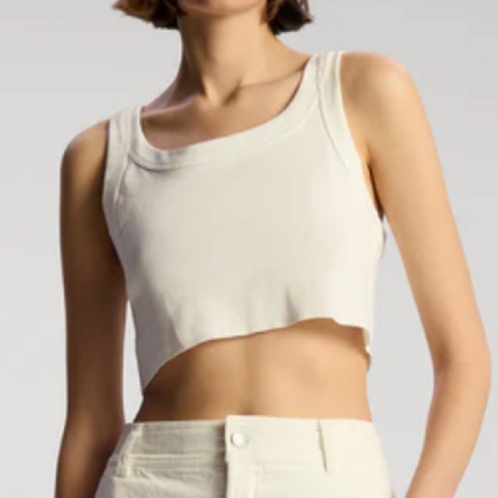 ALC Halsey Cropped Cotton Rib Tank- like new make me an offer!! 🤍